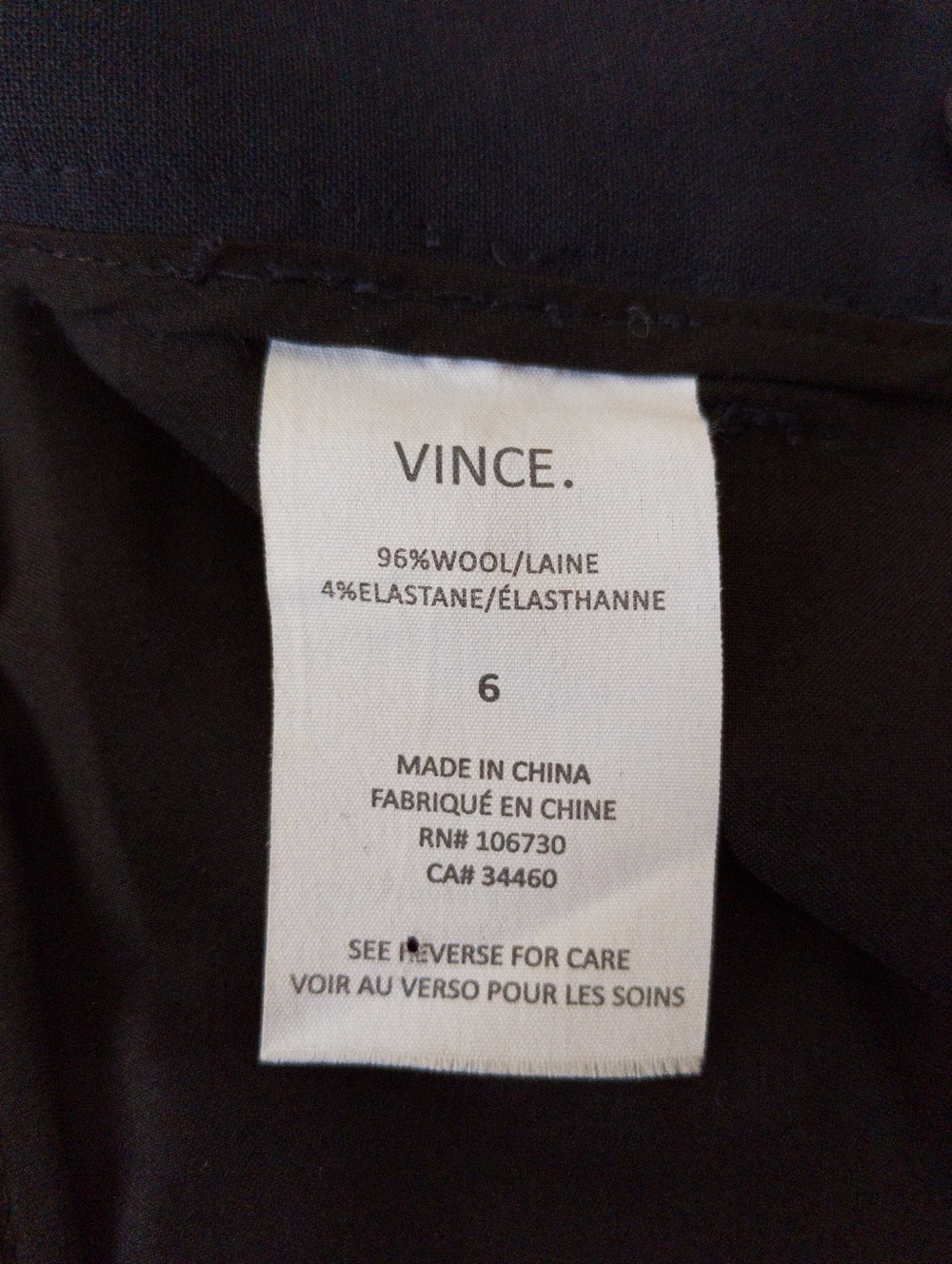 Vince Wool Blend Trousers Size 6 - Picture 5 of 12